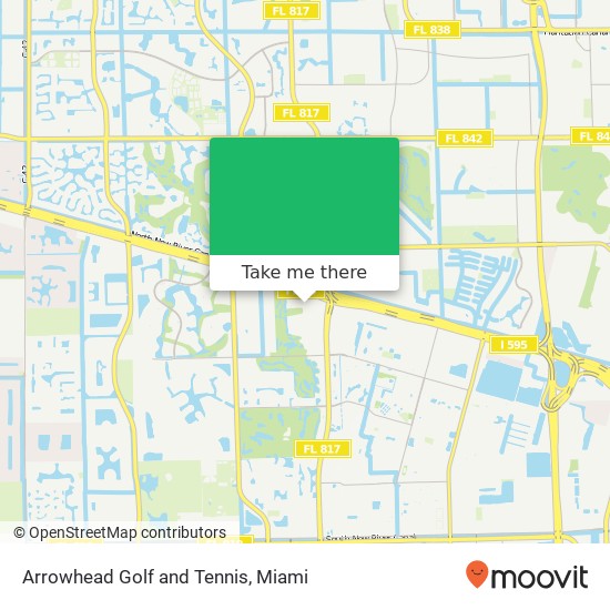 Arrowhead Golf and Tennis map
