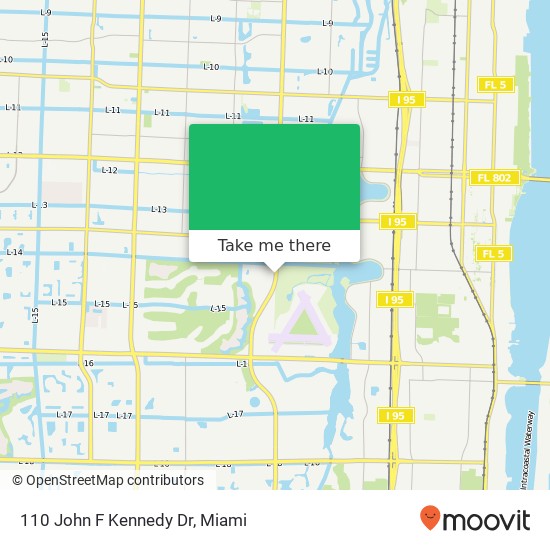 Mapa de 110 John F Kennedy Dr