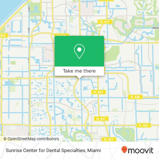 Sunrise Center for Dental Specialties map