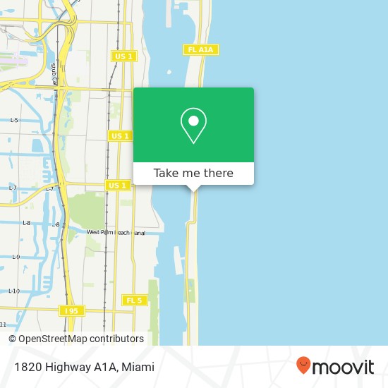 1820 Highway A1A map