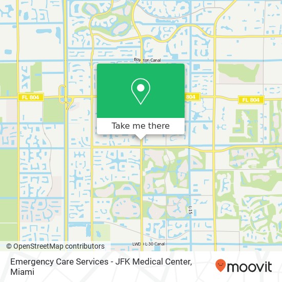 Emergency Care Services - JFK Medical Center map