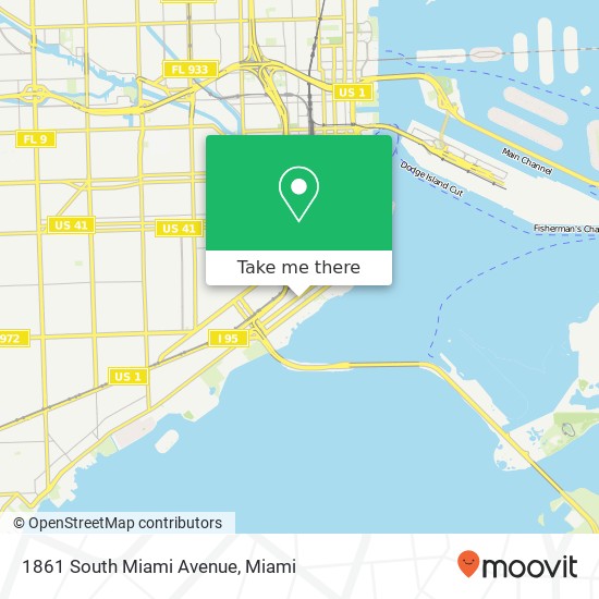 Mapa de 1861 South Miami Avenue