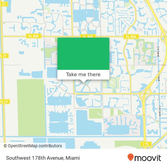 Southwest 178th Avenue map