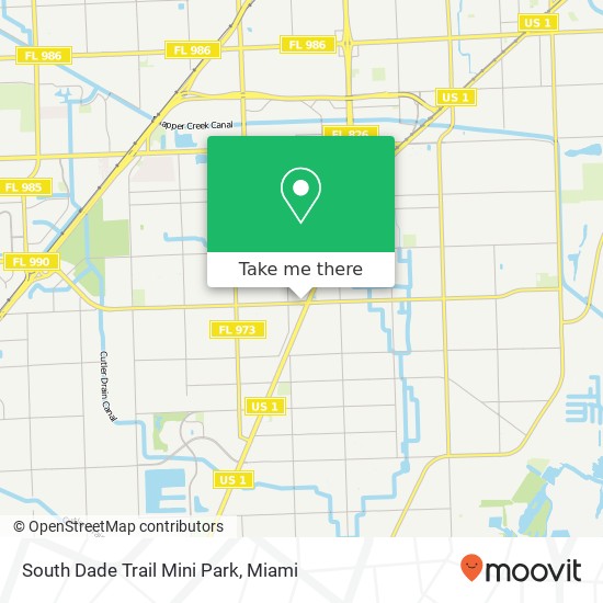 South Dade Trail Mini Park map