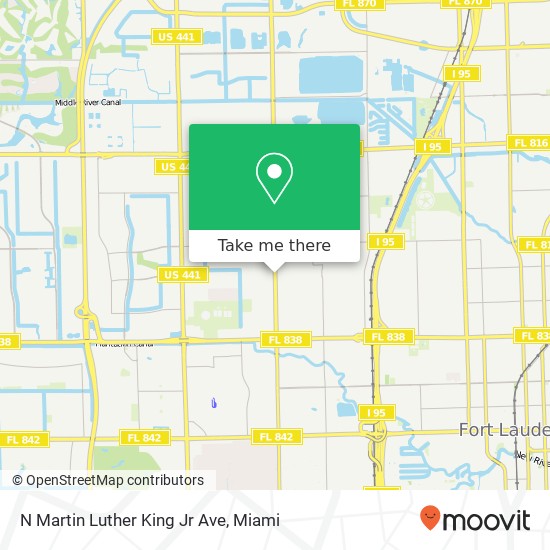 Mapa de N Martin Luther King Jr Ave