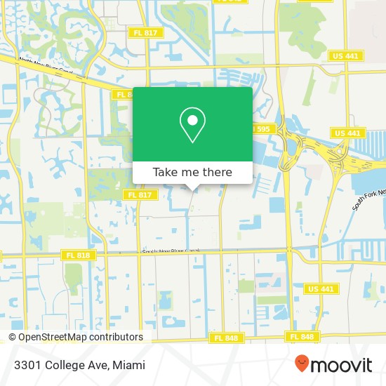 Mapa de 3301 College Ave
