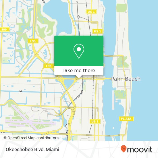 Okeechobee Blvd map