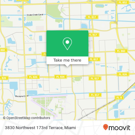 Mapa de 3830 Northwest 173rd Terrace