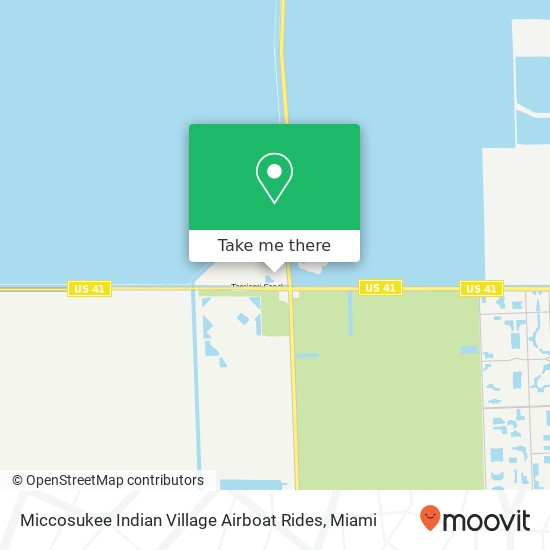 Miccosukee Indian Village Airboat Rides map