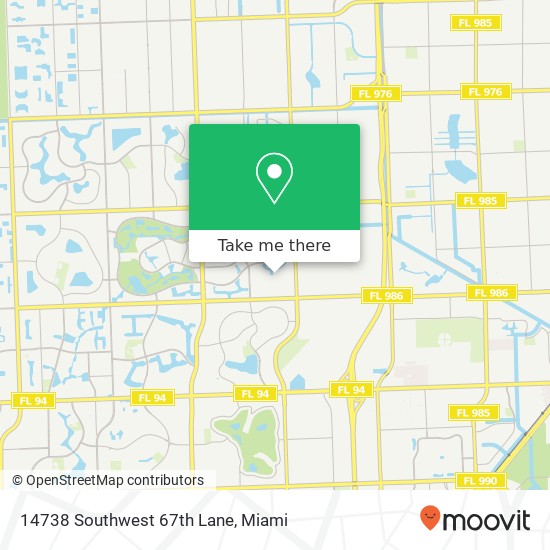 14738 Southwest 67th Lane map