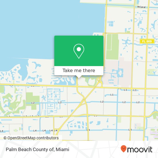 Palm Beach County of map