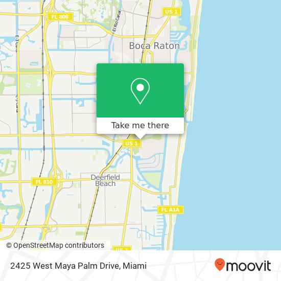 2425 West Maya Palm Drive map