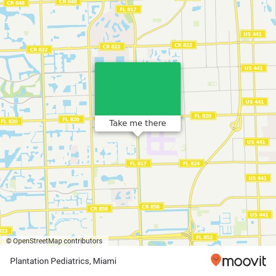 Mapa de Plantation Pediatrics