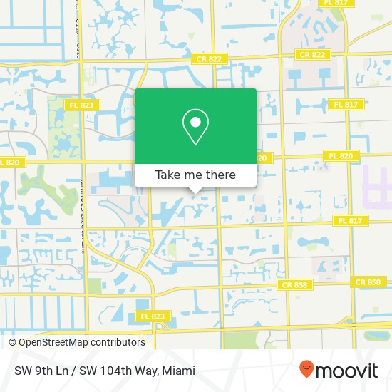 SW 9th Ln / SW 104th Way map