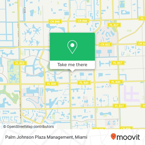 Palm Johnson Plaza Management map