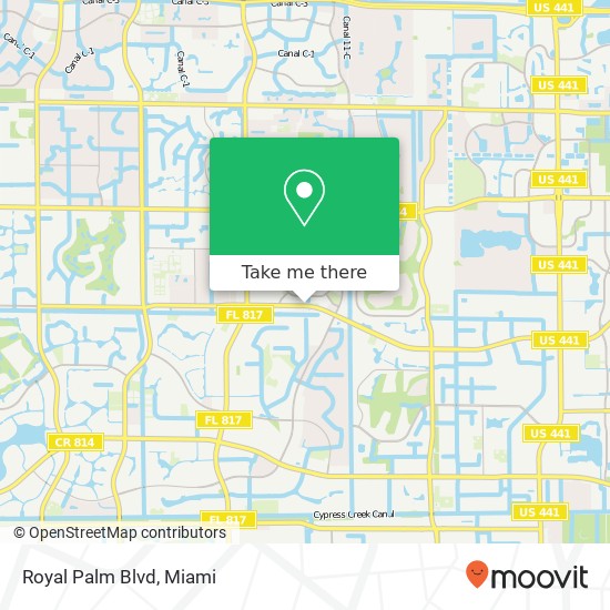 Mapa de Royal Palm Blvd