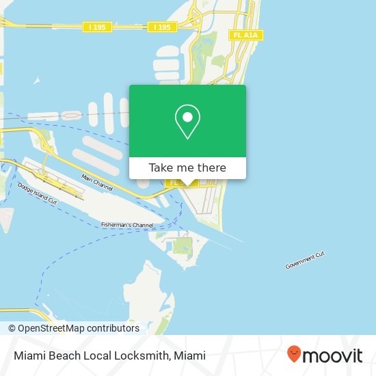 Miami Beach Local Locksmith map