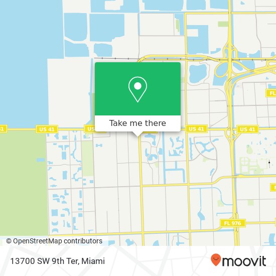 13700 SW 9th Ter map