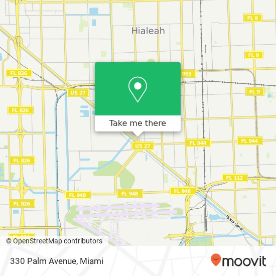 330 Palm Avenue map