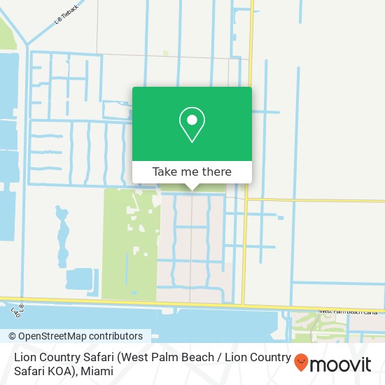 Lion Country Safari (West Palm Beach / Lion Country Safari KOA) map