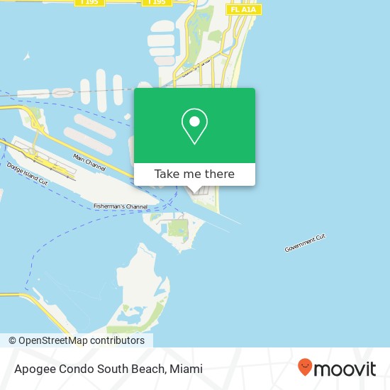 Mapa de Apogee Condo South Beach