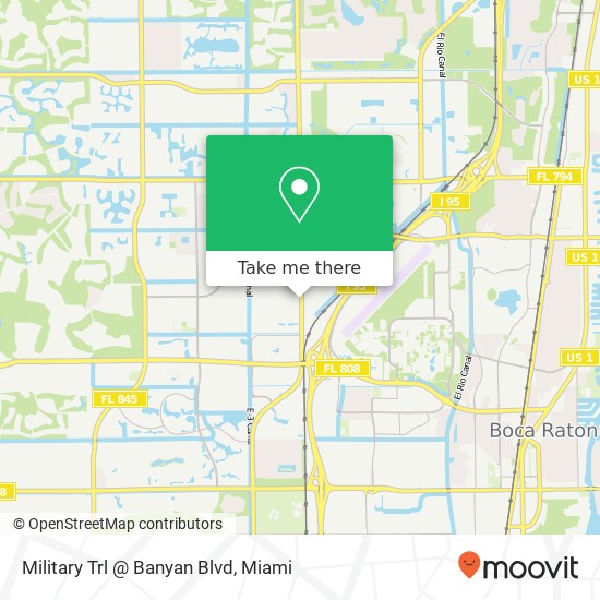 Military Trl @ Banyan Blvd map