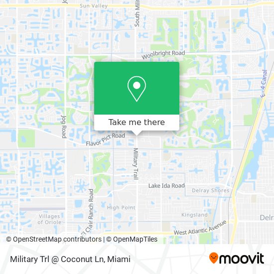 Military Trl @ Coconut Ln map