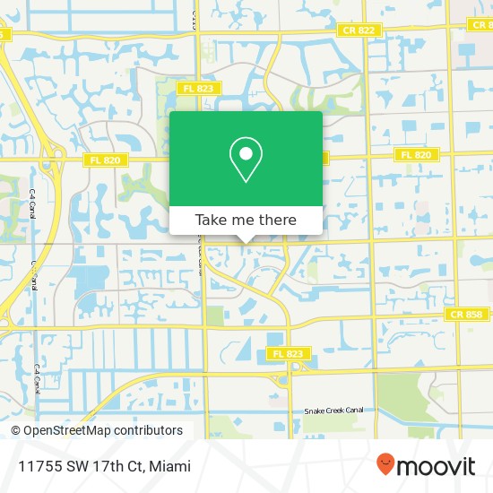 11755 SW 17th Ct map