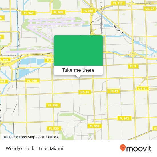 Mapa de Wendy's Dollar Tres