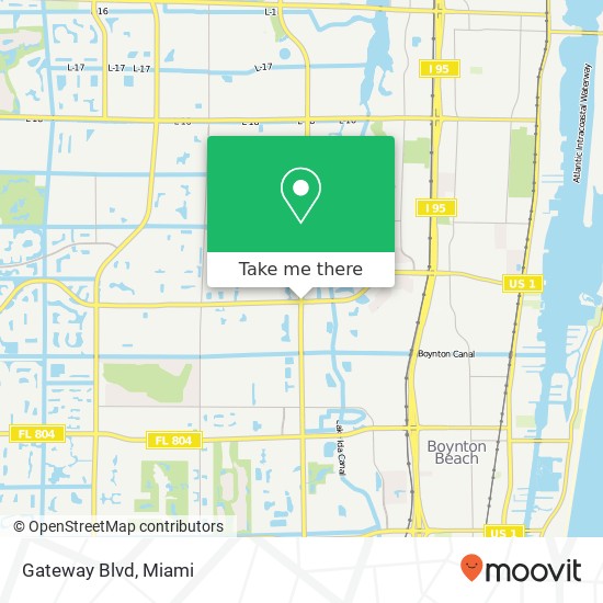 Gateway Blvd map