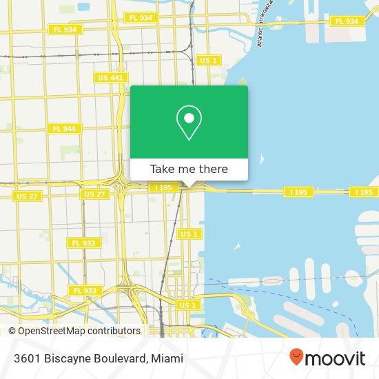 Mapa de 3601 Biscayne Boulevard