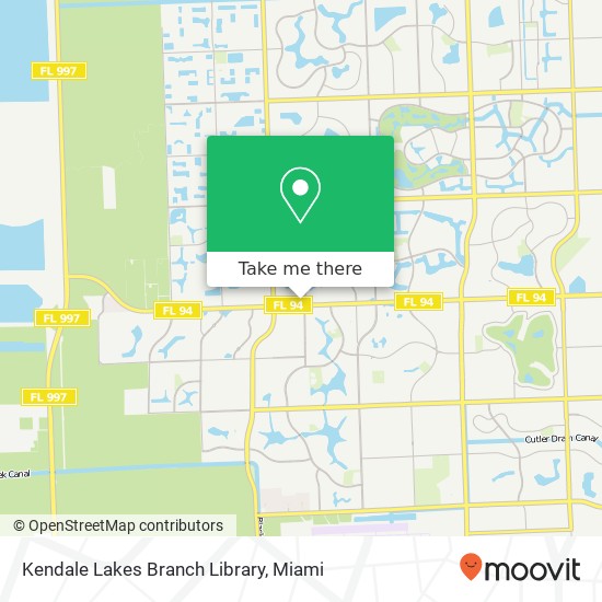 Mapa de Kendale Lakes Branch Library