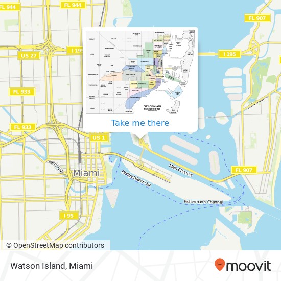 Watson Island map