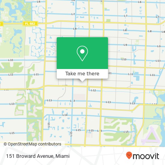 151 Broward Avenue map