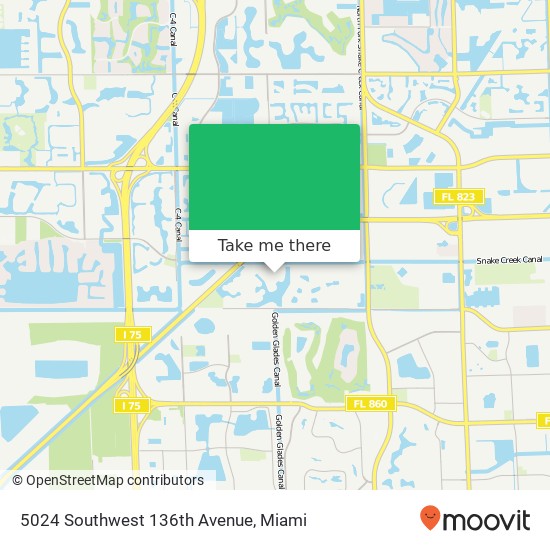 Mapa de 5024 Southwest 136th Avenue