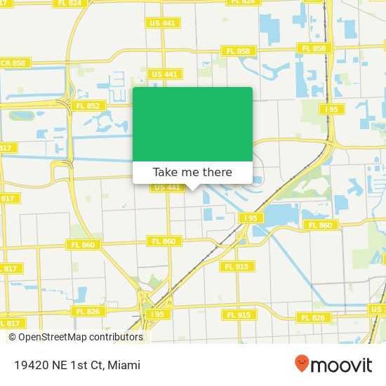 Mapa de 19420 NE 1st Ct