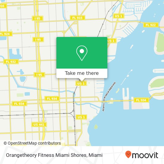 Orangetheory Fitness Miami Shores map
