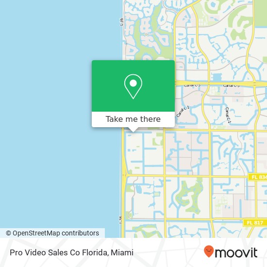 Pro Video Sales Co Florida map