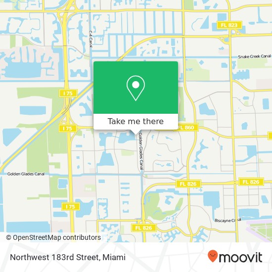 Northwest 183rd Street map