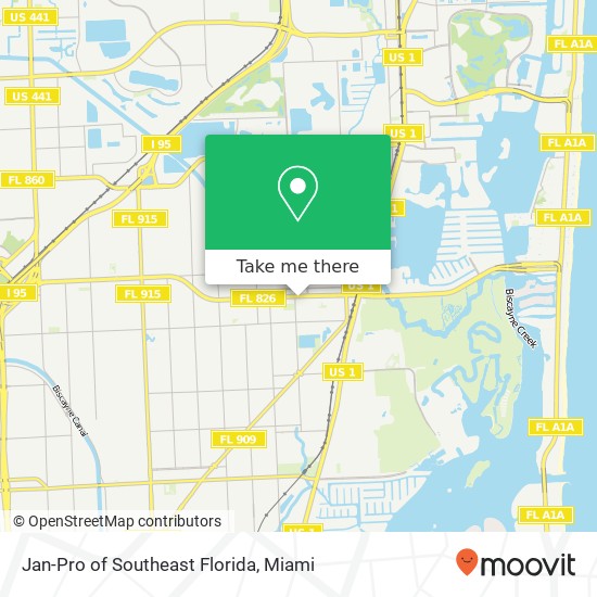 Jan-Pro of Southeast Florida map