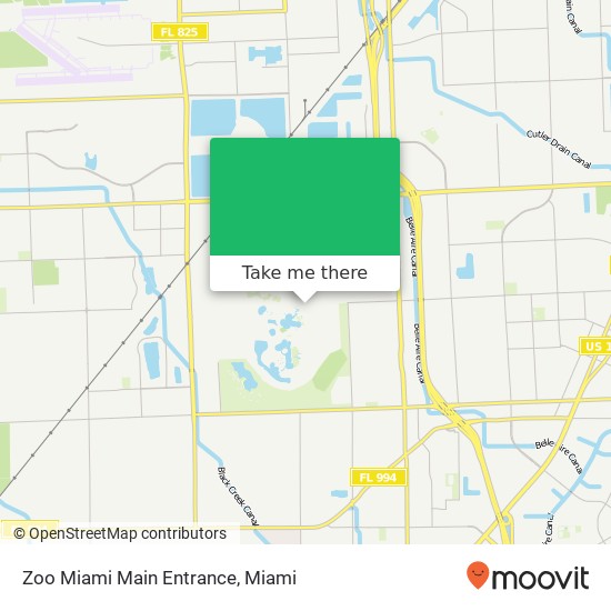 Zoo Miami Main Entrance map