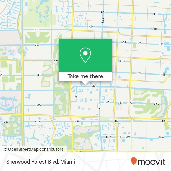 Mapa de Sherwood Forest Blvd