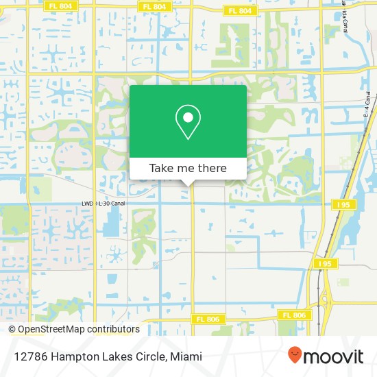 Mapa de 12786 Hampton Lakes Circle