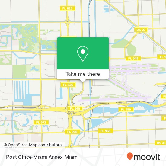 Post Office-Miami Annex map