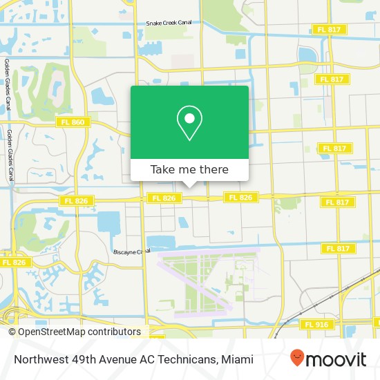 Mapa de Northwest 49th Avenue AC Technicans