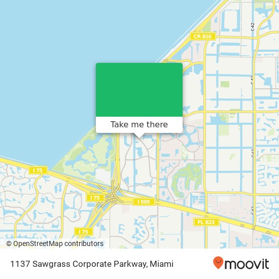 1137 Sawgrass Corporate Parkway map