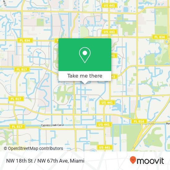 NW 18th St / NW 67th Ave map