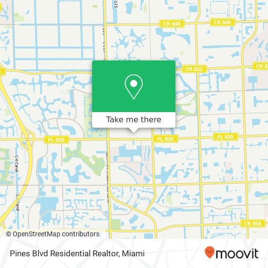 Pines Blvd Residential Realtor map