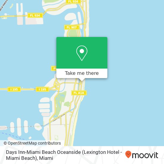 Days Inn-Miami Beach Oceanside (Lexington Hotel - Miami Beach) map