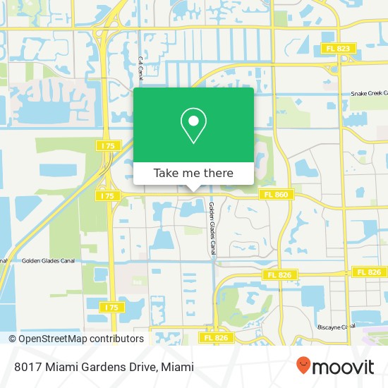 8017 Miami Gardens Drive map